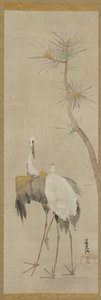 Two Cranes and a Pine Tree by Unbekannt Unbekannt